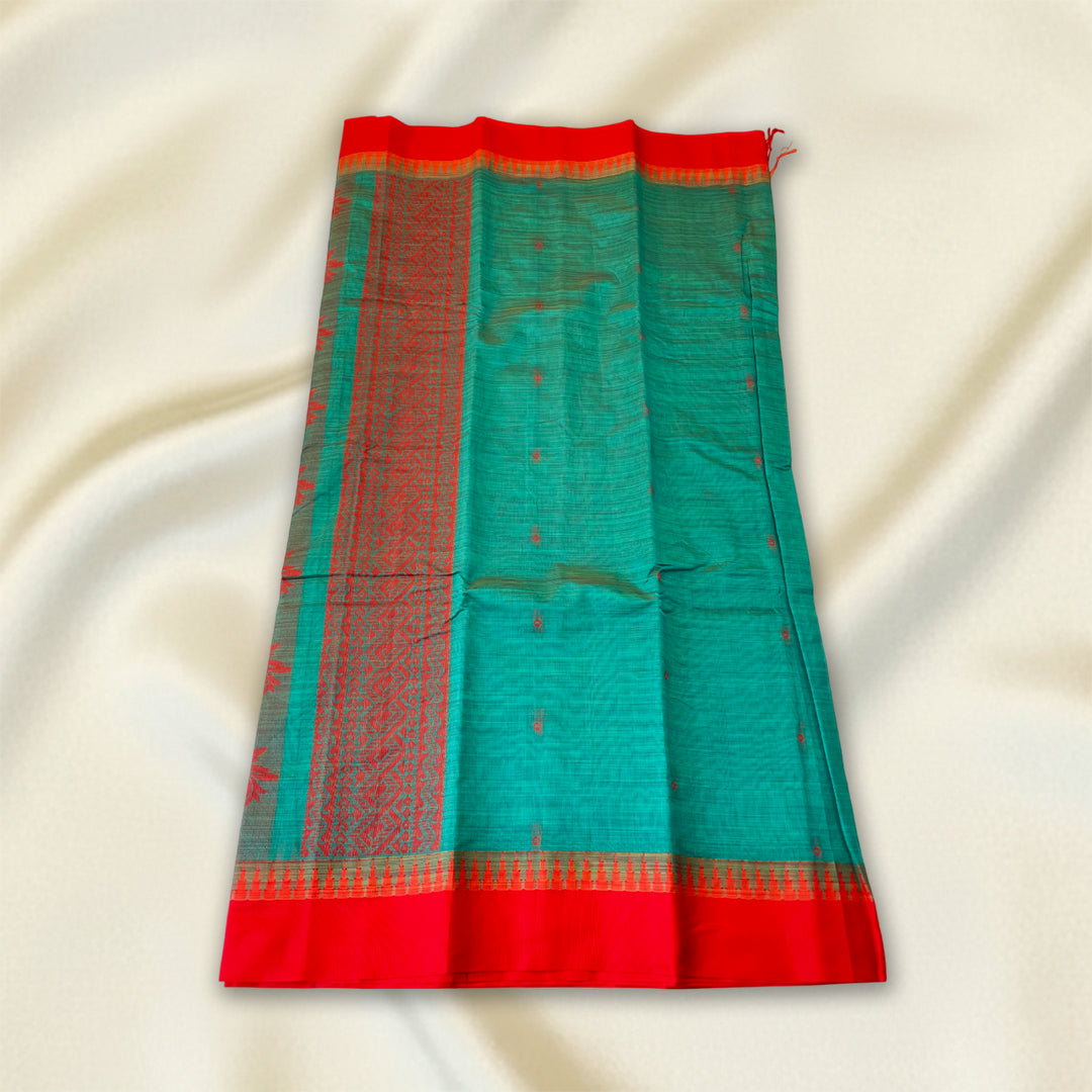 Teal Premium Silk Cotton Saree