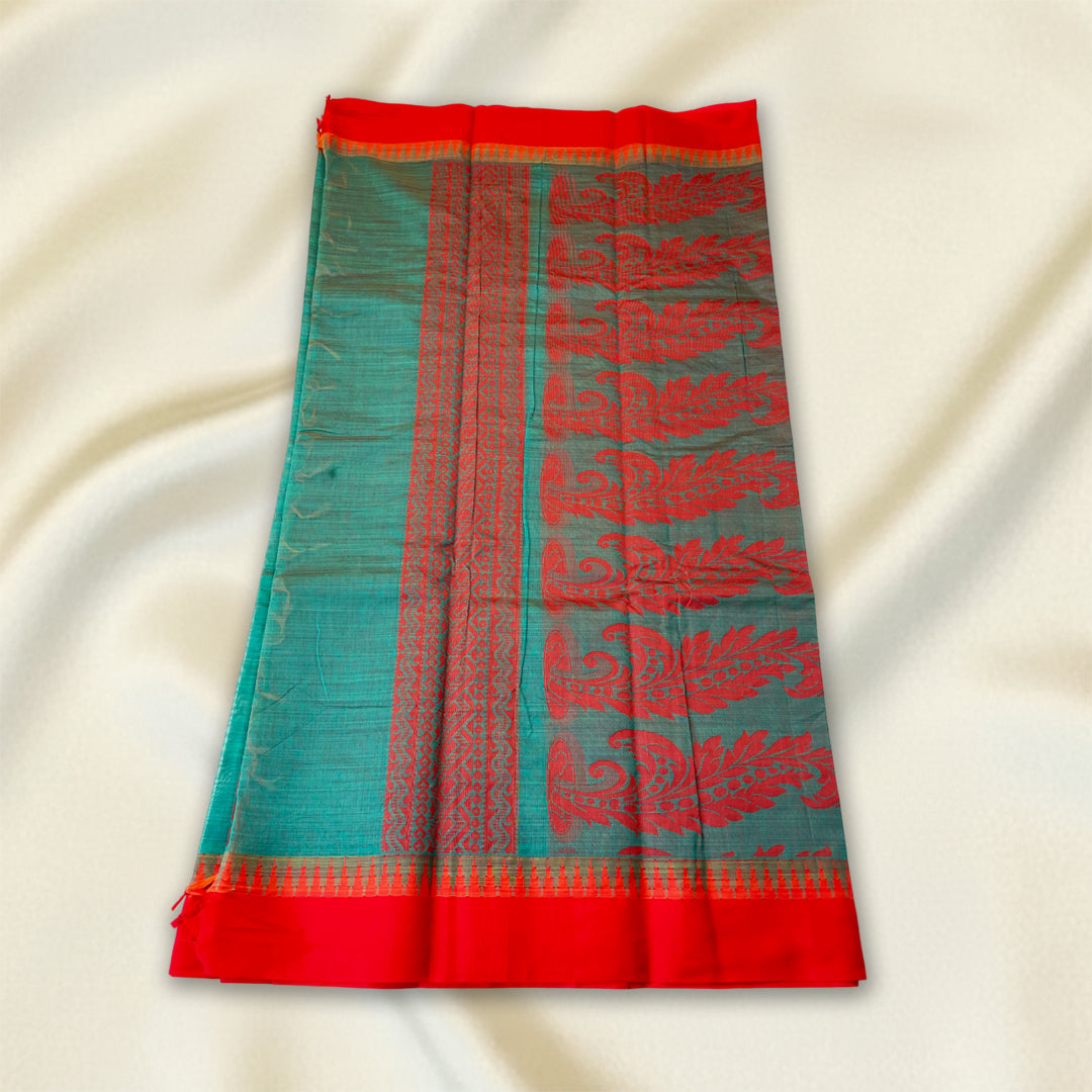Teal Premium Silk Cotton Saree
