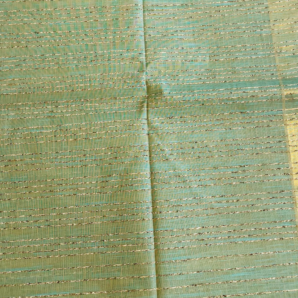 Teal Green Basic Cotton Saree