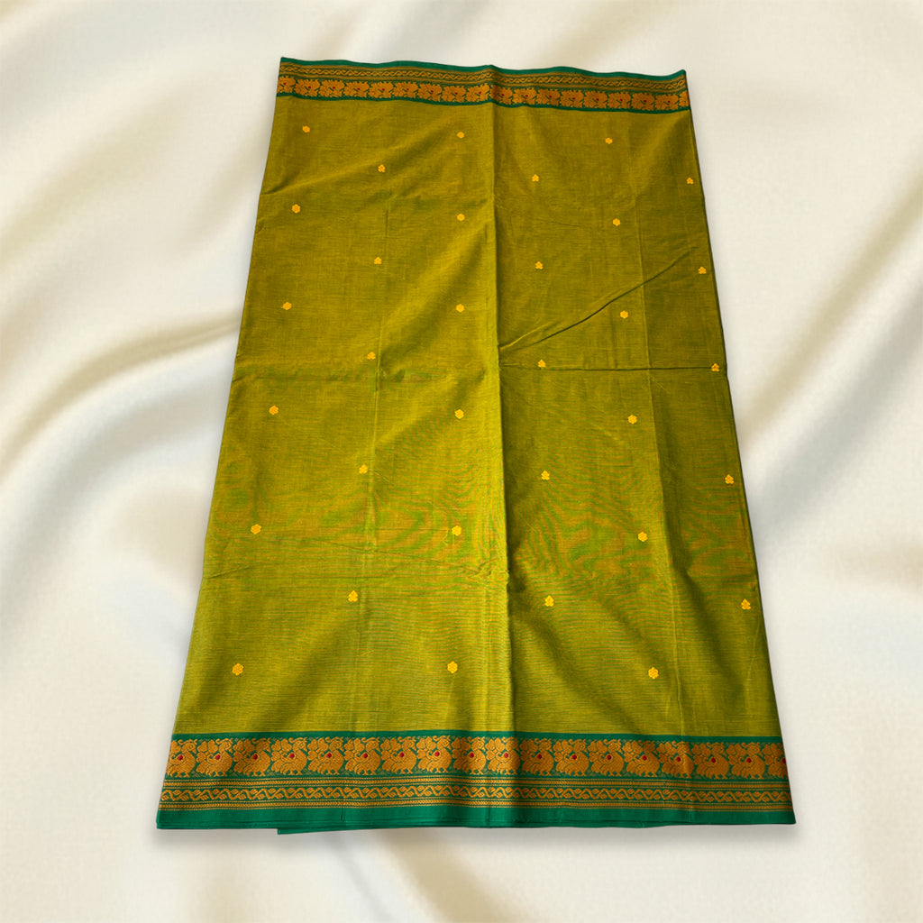 Green Kanchi Cotton Saree