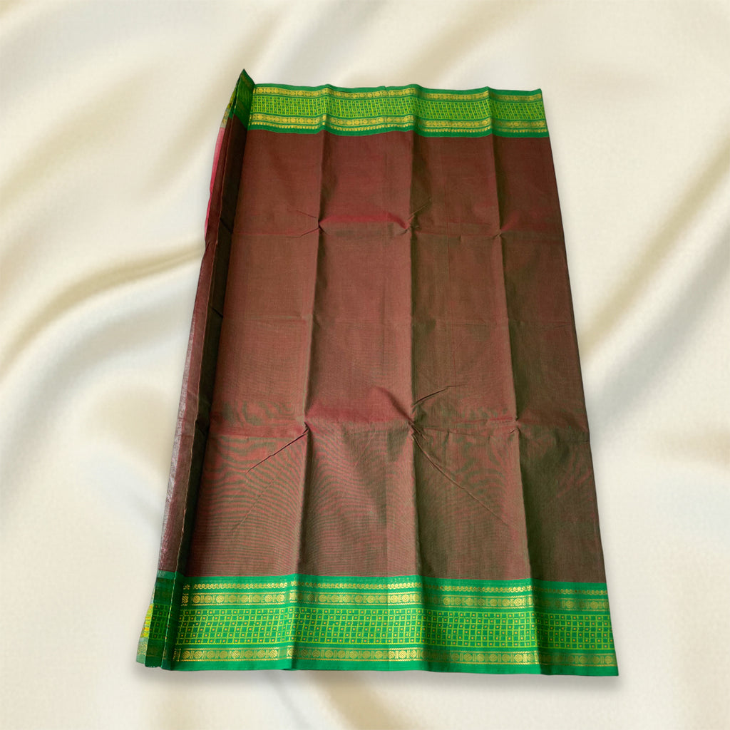 Brown Kanchi Cotton Saree