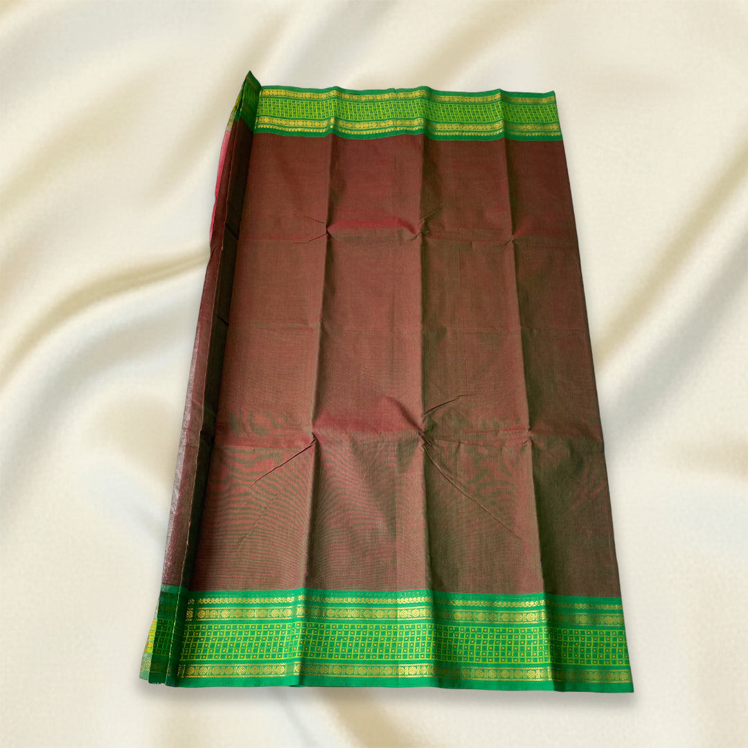 Brown Kanchi Cotton Saree
