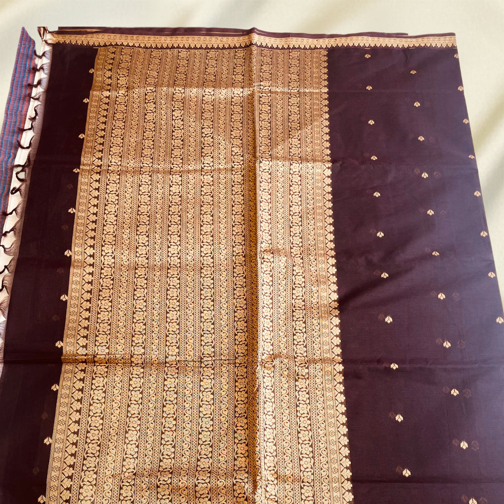 Deep Maroon Premium Pure Cotton Saree