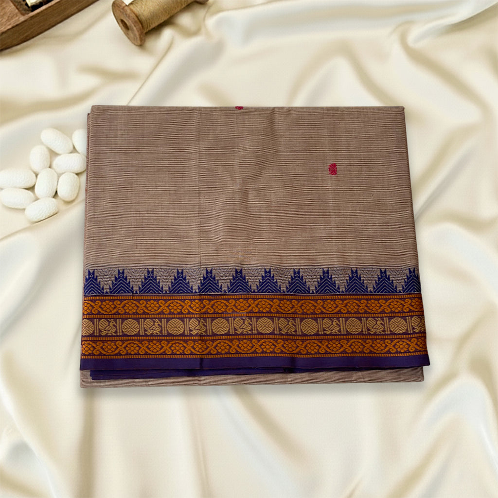 Beige Kanchi Cotton Saree