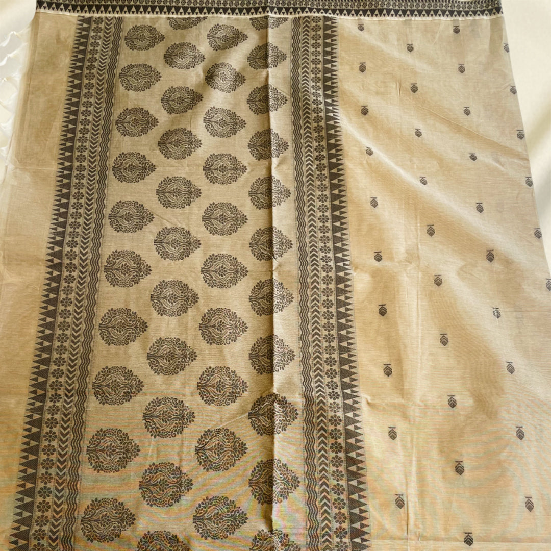 Beige Premium Pure Cotton Saree