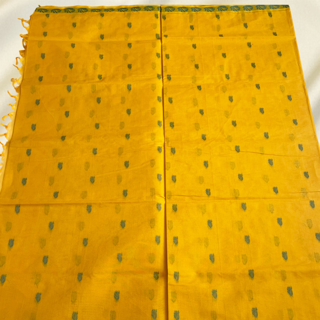 Yellow Premium Pure Cotton Saree