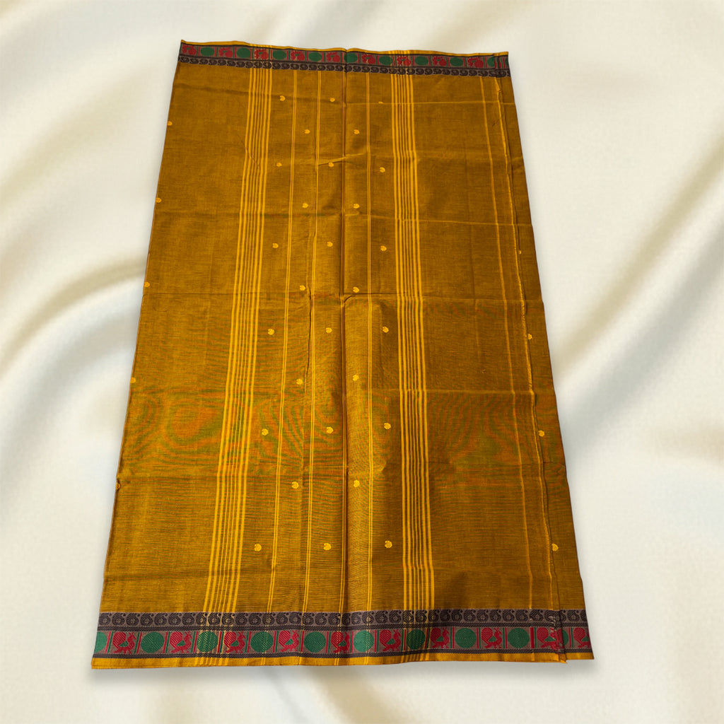 Deep Mustard Kanchi Cotton Saree