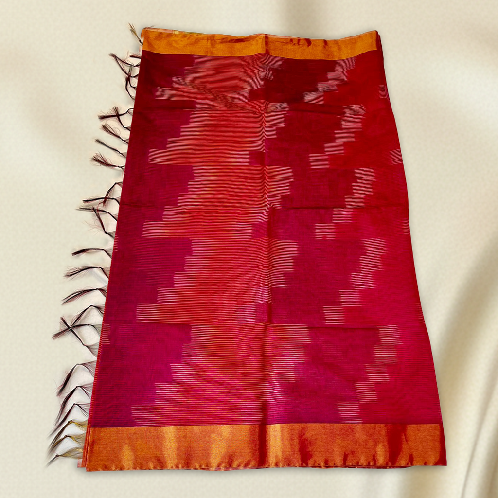 Vibrant Pink Pochampally  Ikat Saree