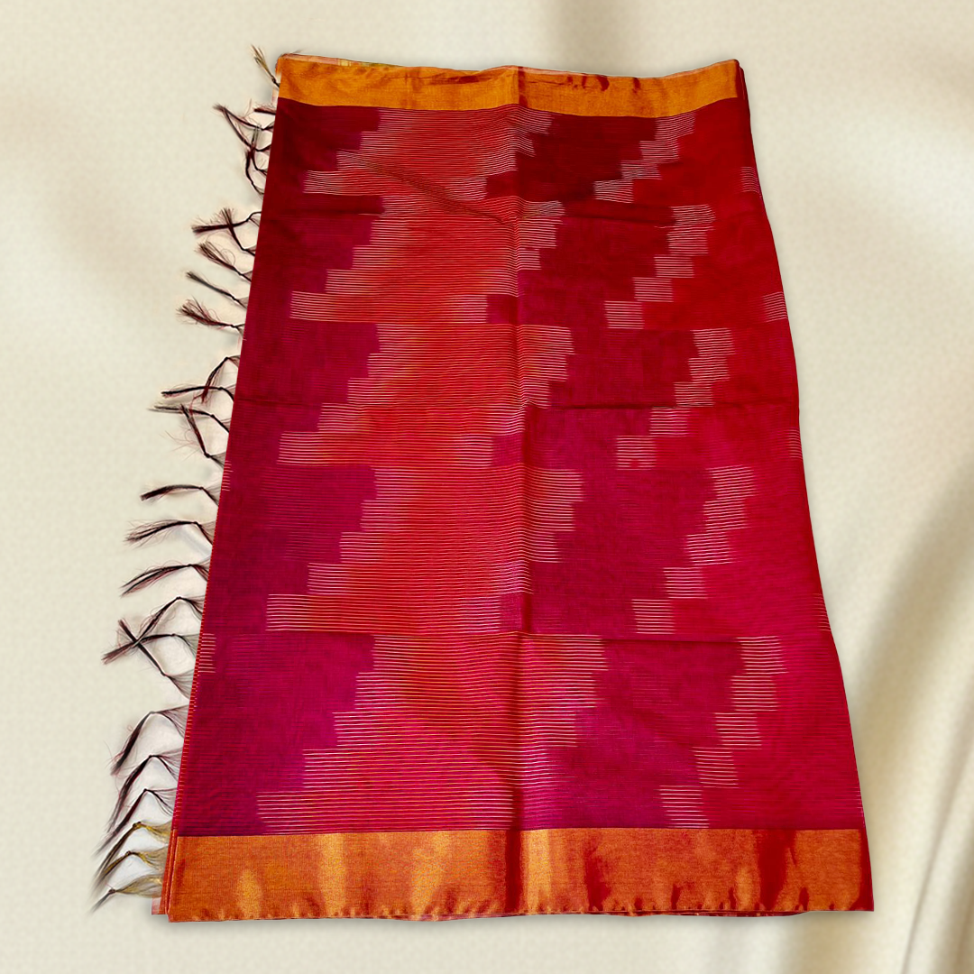 Vibrant Pink Pochampally  Ikat Saree