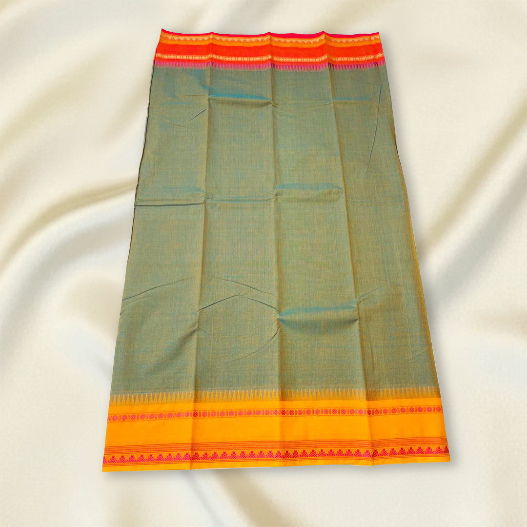 Teal Green Kanchi Cotton Saree