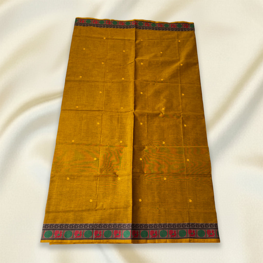 Deep Mustard Kanchi Cotton Saree