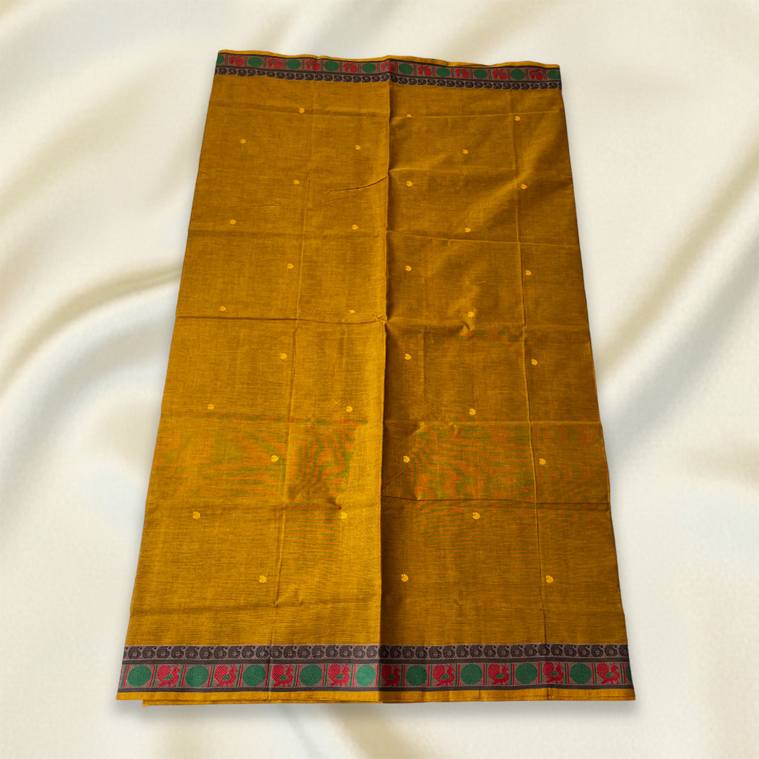 Deep Mustard Kanchi Cotton Saree