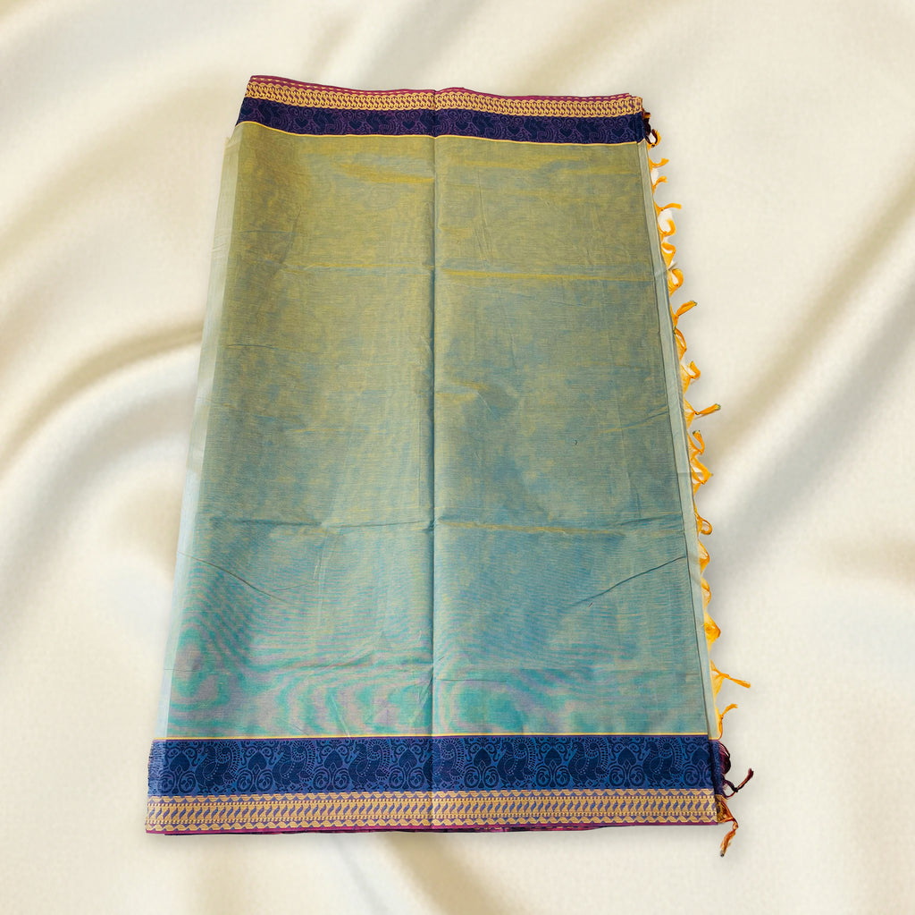Sky Blue Premium Silk Cotton Saree