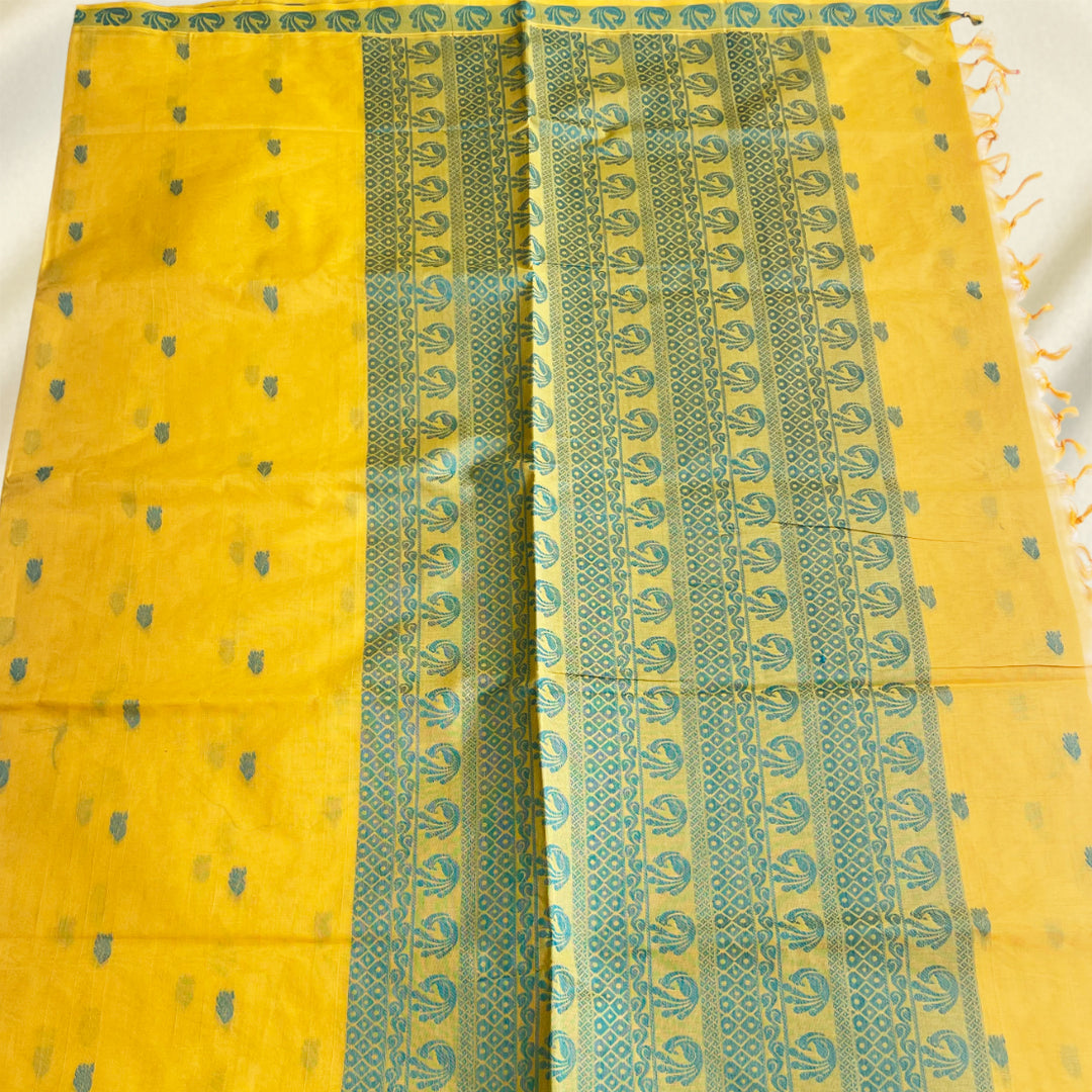 Yellow Premium Pure Cotton Saree