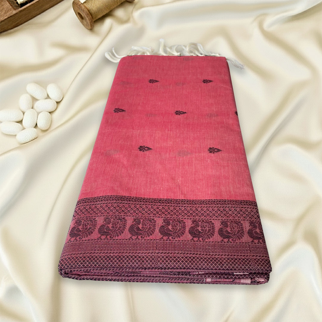 Pink Premium Pure Cotton Saree
