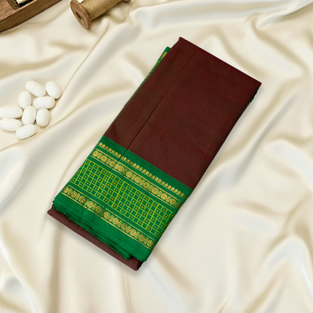 Brown Kanchi Cotton Saree