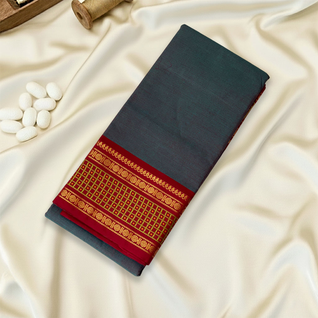 Grey Kanchi Cotton Saree