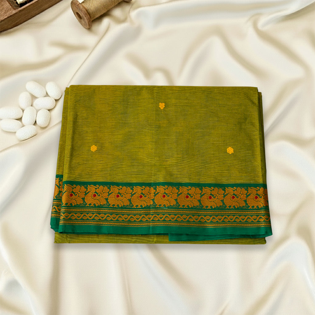 Green Kanchi Cotton Saree