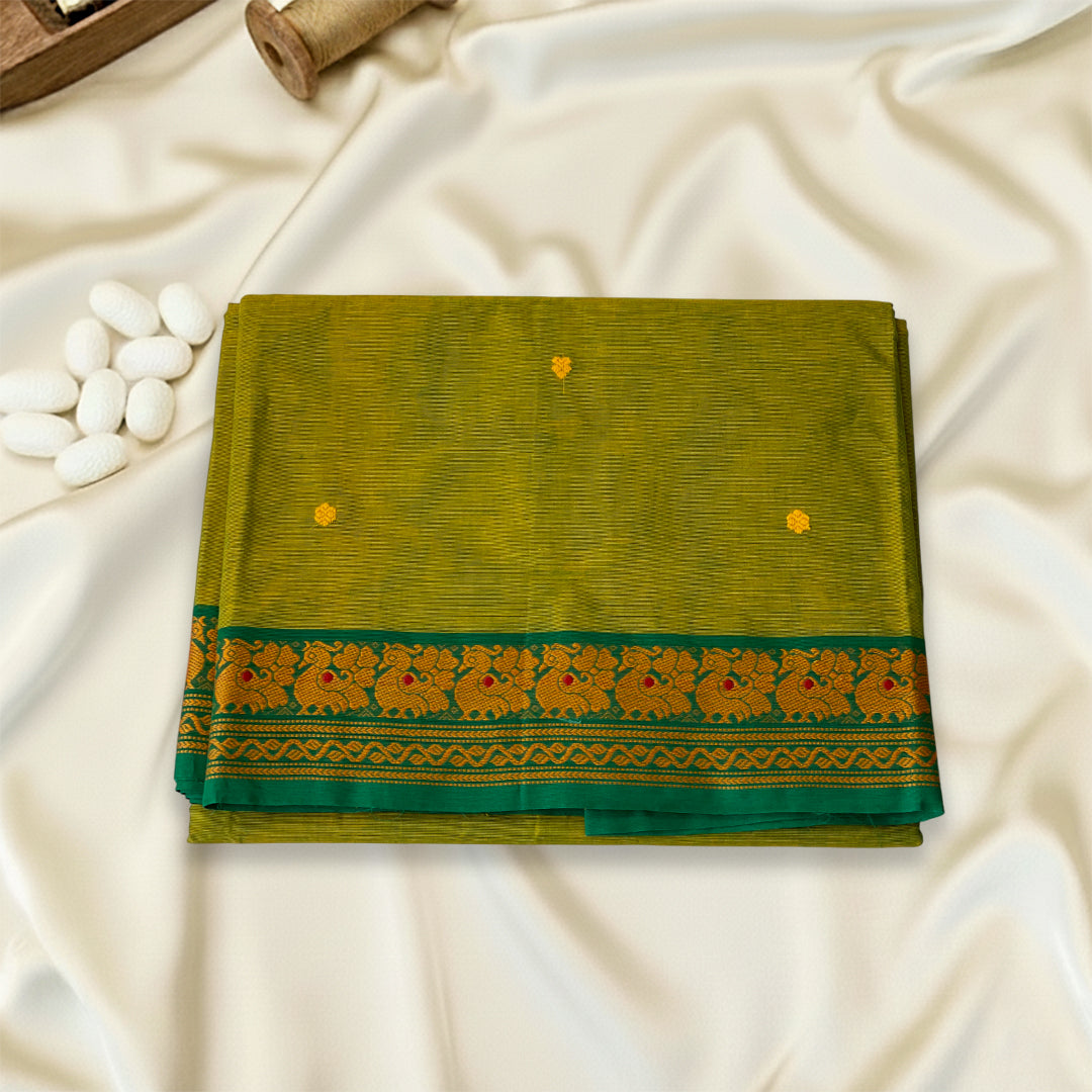 Green Kanchi Cotton Saree