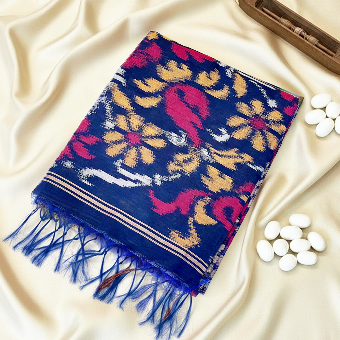 Purple Pochampally Handloom  Saree