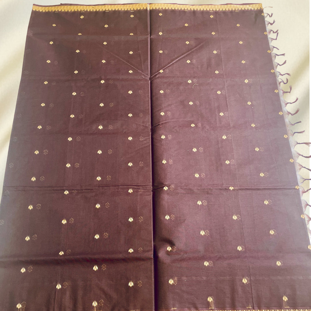 Deep Maroon Premium Pure Cotton Saree