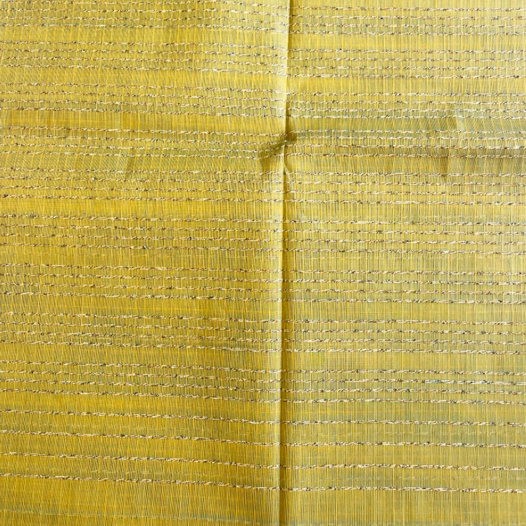 Mustard Green Basic Cotton Saree