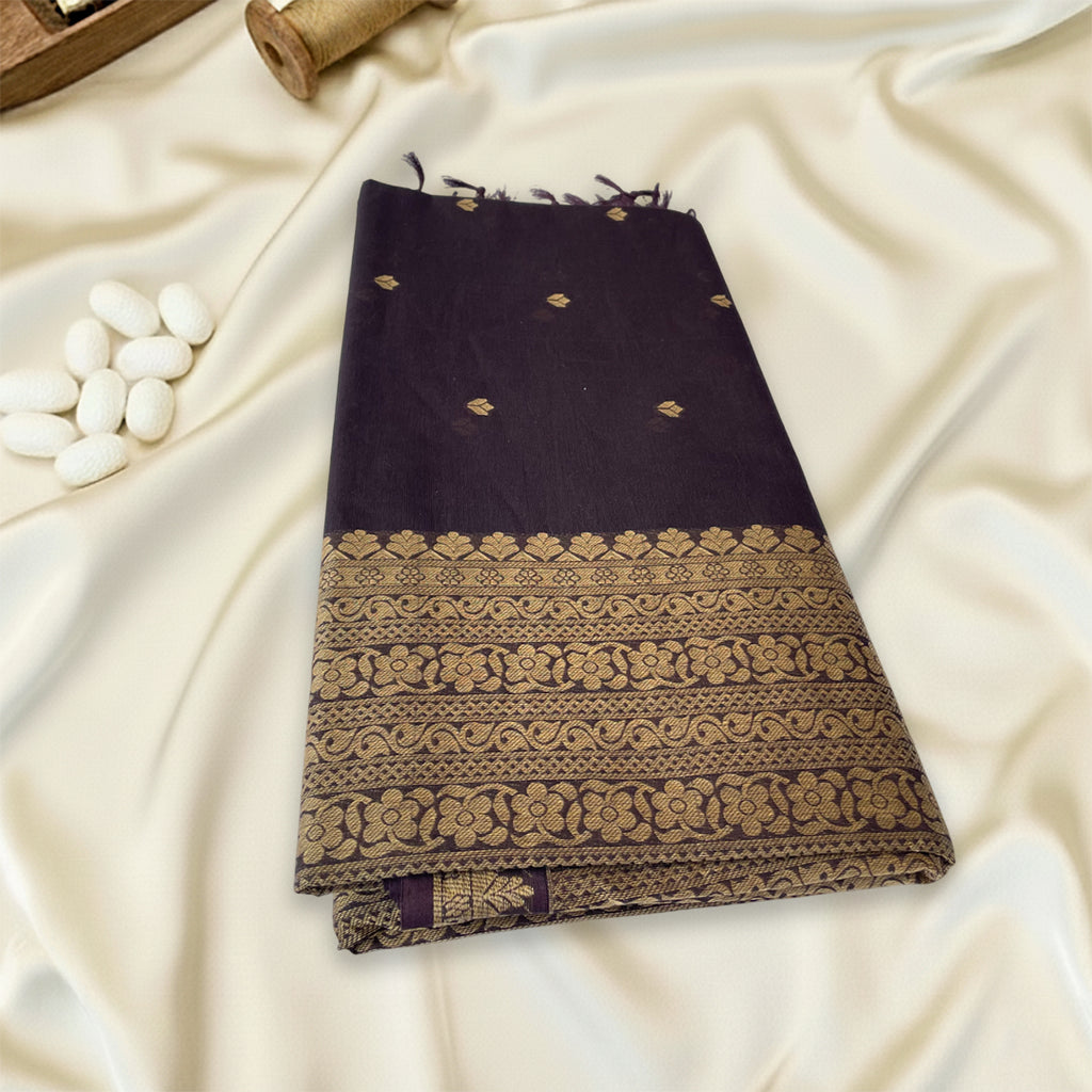 Deep Maroon Premium Pure Cotton Saree