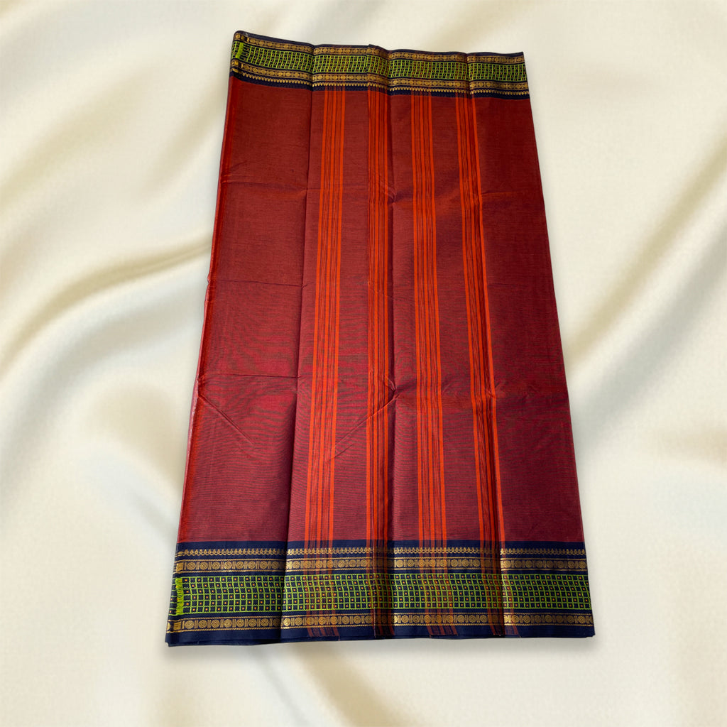 Maroon Kanchi Cotton Saree