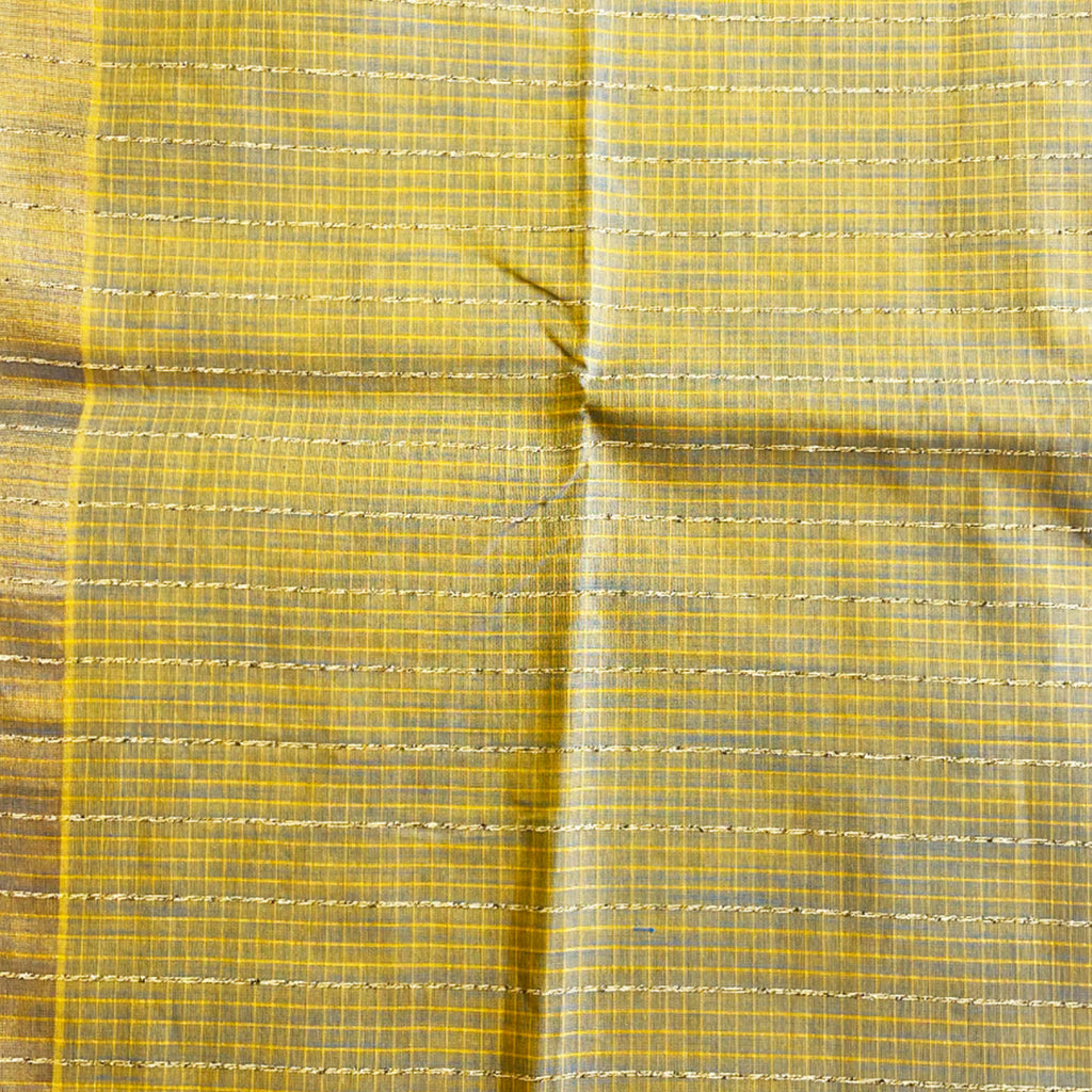 Olive Mustard Basic Cotton Saree