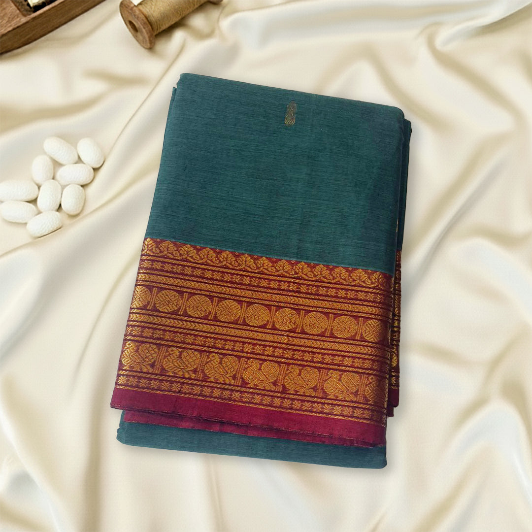 Olive Green - Kanchi Cotton Saree