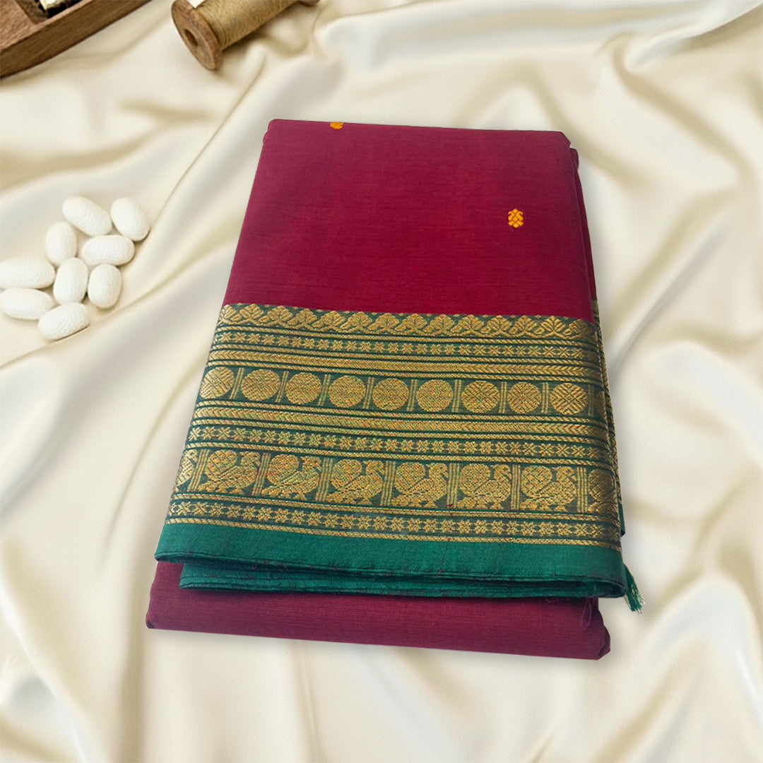 Red -  Kanchi Cotton Saree