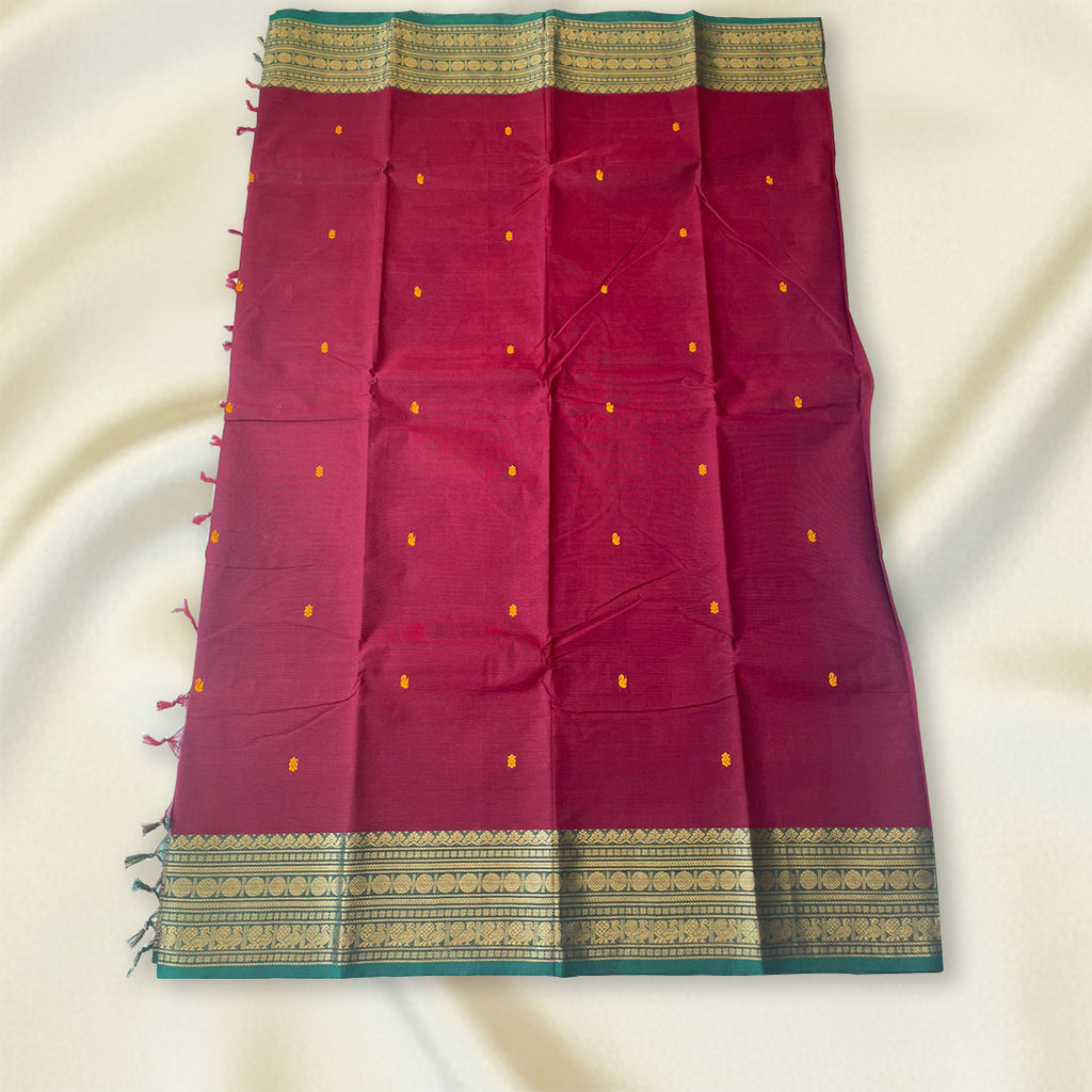 Red -  Kanchi Cotton Saree