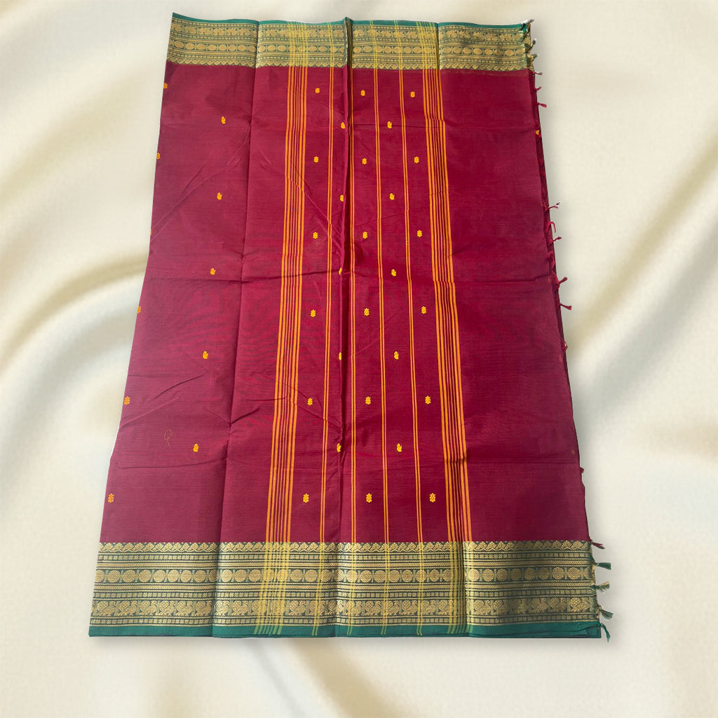Red -  Kanchi Cotton Saree