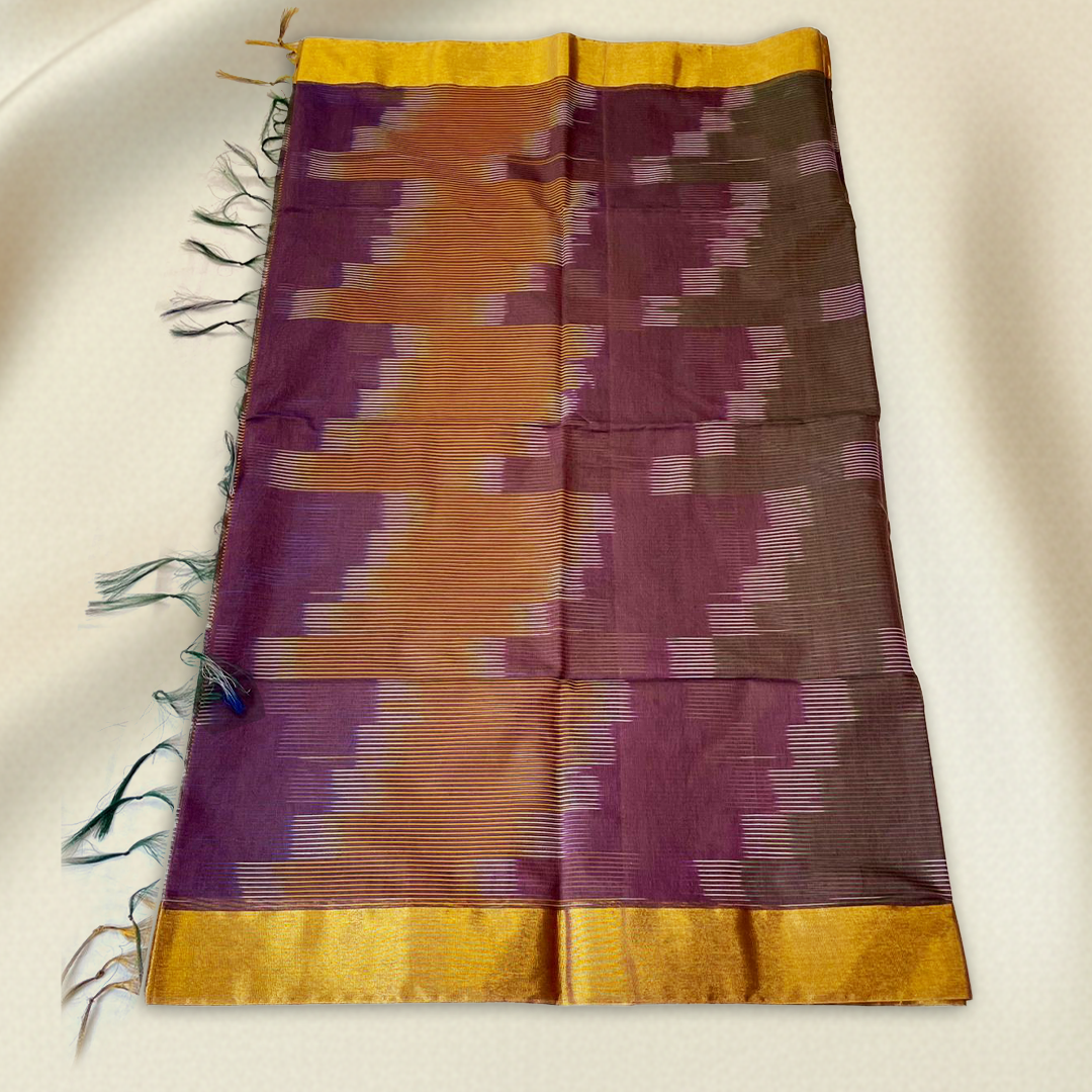 Maroon Pochampally  Ikat Saree