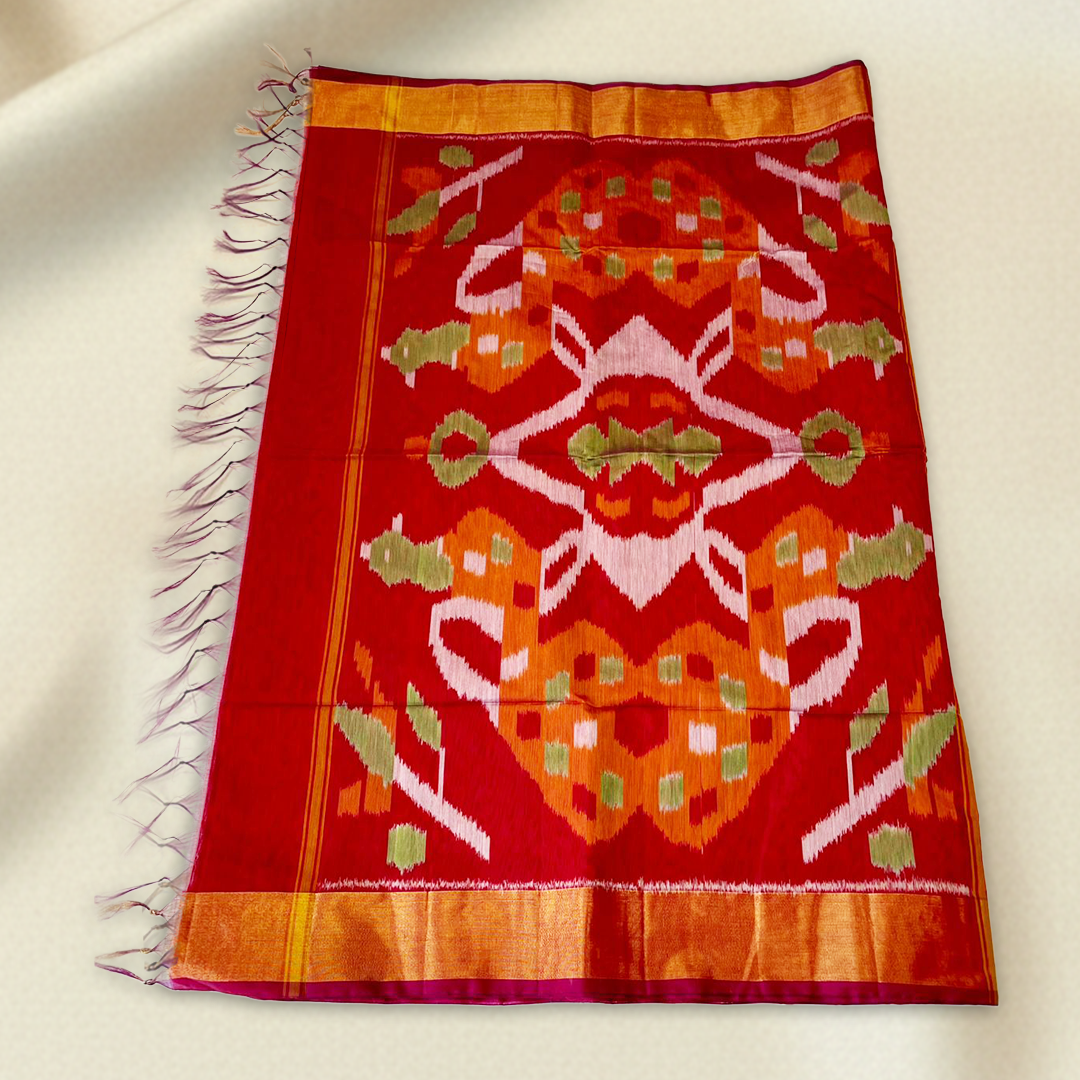 Red Pochampally Handloom Saree