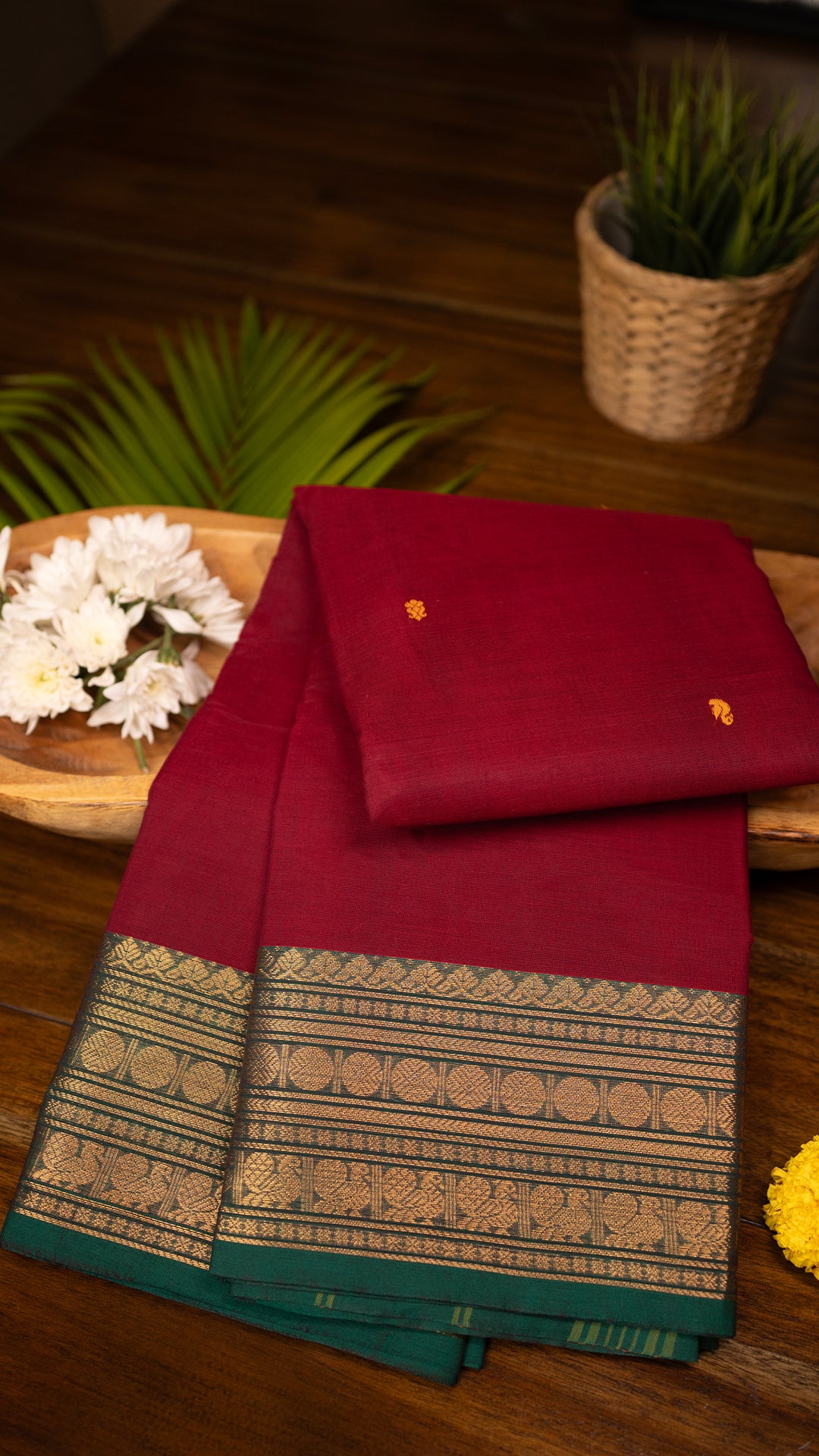 Red -  Kanchi Cotton Saree